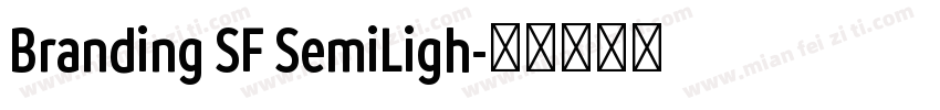 Branding SF SemiLigh字体转换